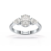 1.3 CT Three Stone Lab Diamond Ring